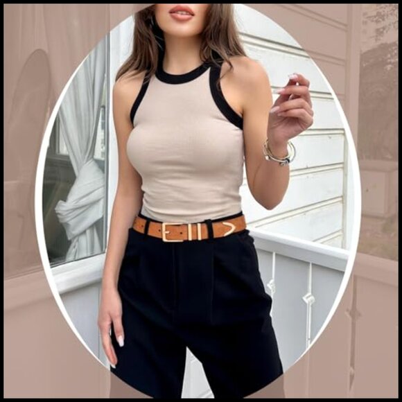 3 Pack Women\'s Faux Leather Belts with Gold Buckle for Jeans Dresses
